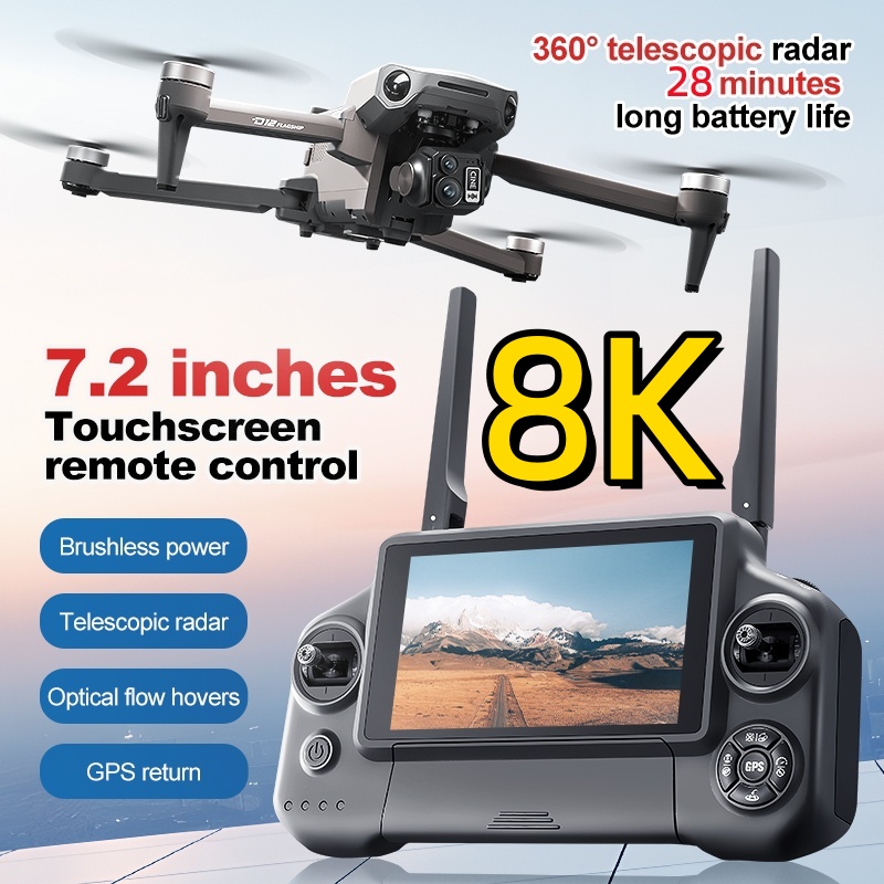 Drone RC Quadricóptero 8K com  - Drone Camera With Gimbal avaliação e preço