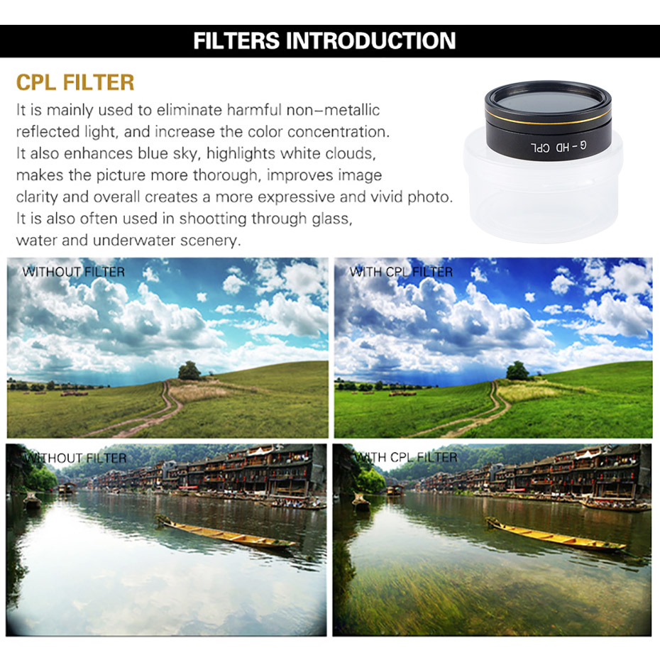 Zangão filtro para fantasma 4  - Drone Camera Filter avaliação e preço