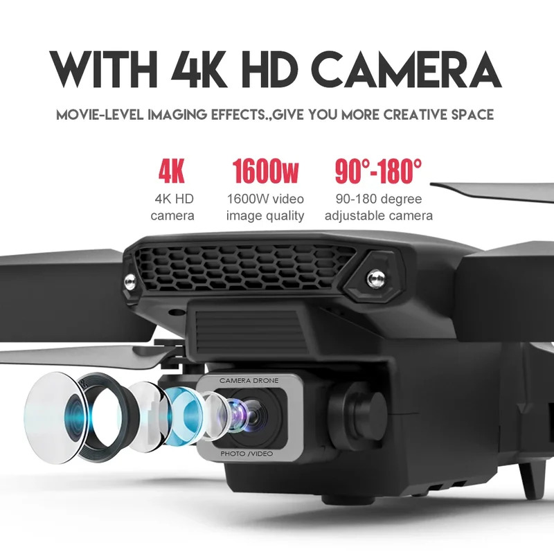 E88 probigent dobrável drone s - Drone Camera Hd avaliação e preço