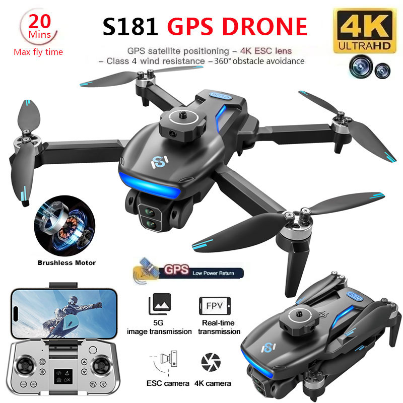 Quadcopter dobrável sem escova - Drone Camera Wide Angle avaliação e preço
